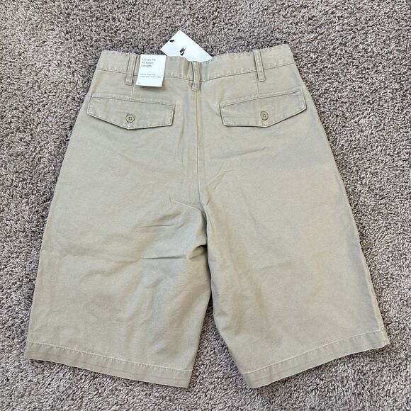 NWT Men's Size 28 Nike Life Pleated Chino At Knee Shorts Khaki Loose DX0643-247 - Picture 7 of 9